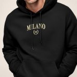 Milano Gold, Φούτερ με Κουκούλα σε Μαύρο Χρώμα