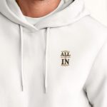 All In Golden Mini, Φούτερ με Κουκούλα σε Λευκό Χρώμα