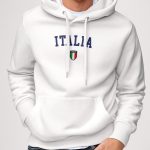 Italia Prime, Φούτερ με Κουκούλα σε Λευκό Χρώμα