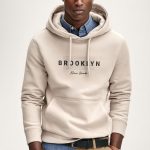 Brooklyn Grid, Φούτερ με Κουκούλα σε Εκρού Χρώμα
