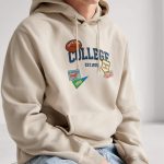 College League, Φούτερ με Κουκούλα σε Εκρού Χρώμα
