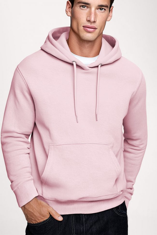 Essential Hoodie, Φούτερ με Κουκούλα σε Ροζ Χρώμα