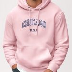 Chicago Navy, Φούτερ με Κουκούλα σε Ροζ Χρώμα