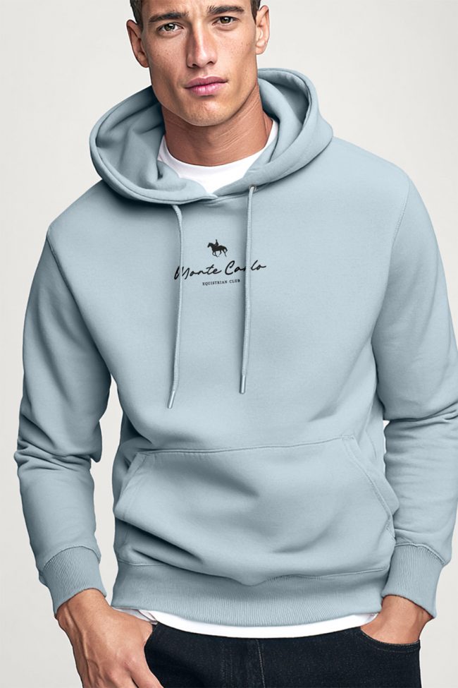 Monte Carlo Equestrian Club, Φούτερ με Κουκούλα σε Γαλάζιο Χρώμα