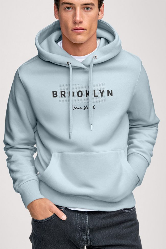 Brooklyn Grid, Φούτερ με Κουκούλα σε Γαλάζιο Χρώμα