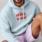 Mont Blanc Red, Φούτερ με Κουκούλα σε Γαλάζιο Χρώμα