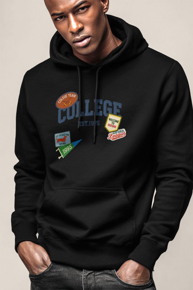College League, Φούτερ με Κουκούλα σε Μαύρο Χρώμα