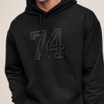 Black 74, Φούτερ με Κουκούλα σε Μαύρο Χρώμα