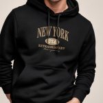 New York Extraordinary, Φούτερ με Κουκούλα σε Μαύρο Χρώμα