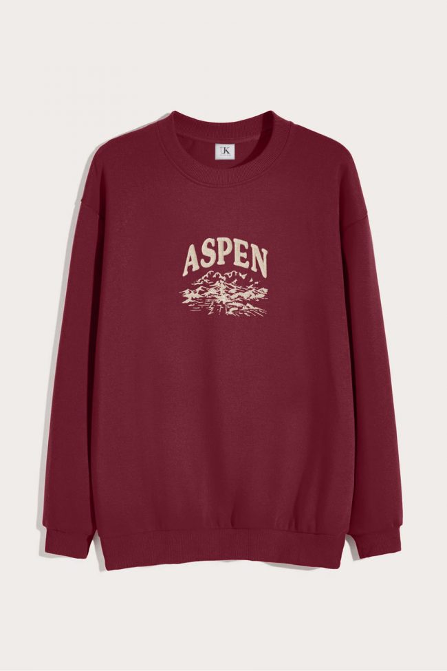 Aspen, Φούτερ σε Μπορντώ Χρώμα