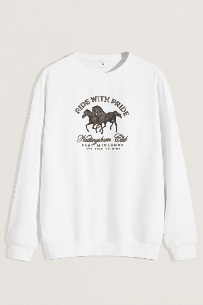 Nottingham Ride, Φούτερ σε Λευκό Χρώμα