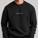 Carpe Diem White, Φούτερ σε Μαύρο Χρώμα