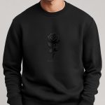 Black Rose, Φούτερ σε Μαύρο Χρώμα