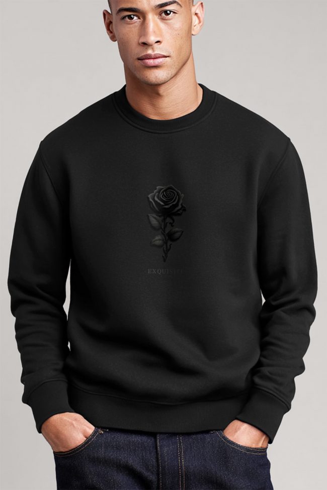 Black Rose, Φούτερ σε Μαύρο Χρώμα