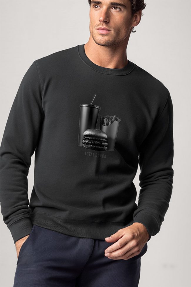 Total Black Mood, Φούτερ σε Iron Grey Χρώμα