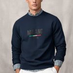 Milano Stripe Bold, Φούτερ σε Μπλε Χρώμα