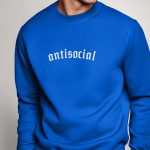 Antisocial Vibe, Φούτερ σε Royal Blue Χρώμα