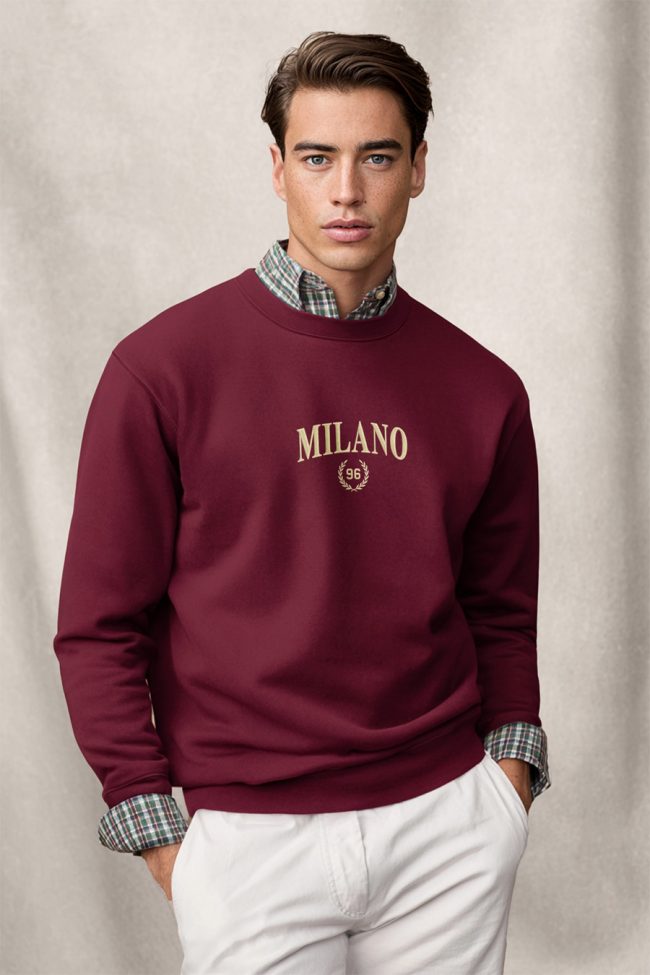 Milano Gold, Φούτερ σε Μπορντώ Χρώμα