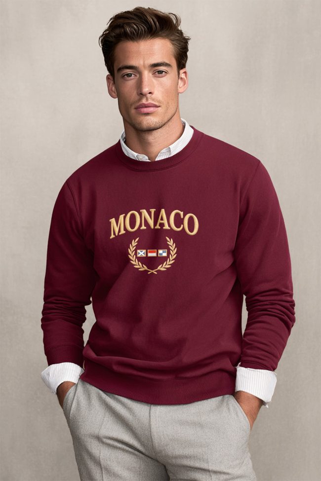 Monaco Royal, Φούτερ σε Μπορντώ Χρώμα