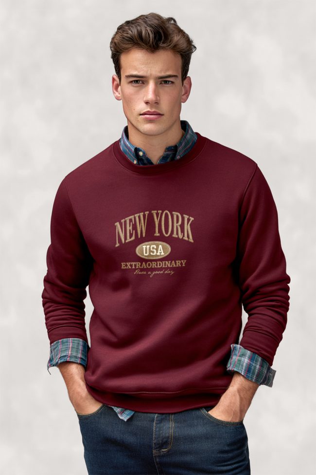 New York Extraordinary, Φούτερ σε Μπορντώ Χρώμα