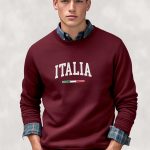 Italia Classic, Φούτερ σε Μπορντώ Χρώμα