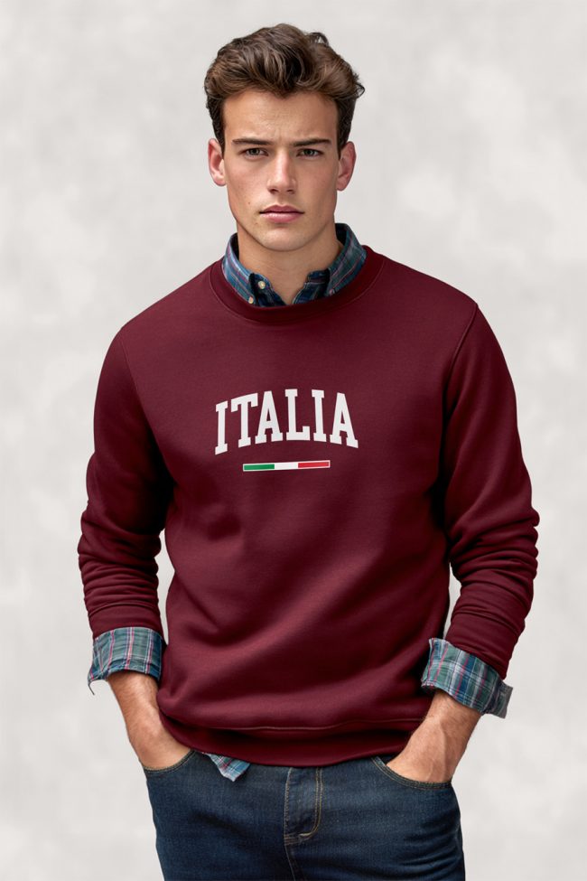 Italia Classic, Φούτερ σε Μπορντώ Χρώμα