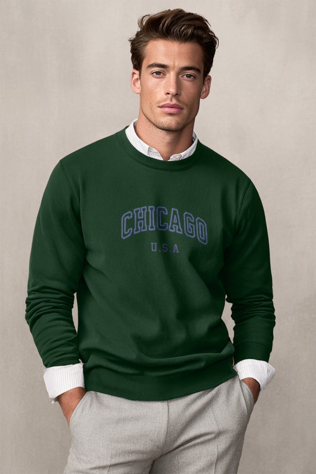 Chicago Navy, Φούτερ σε Πράσινο Χρώμα