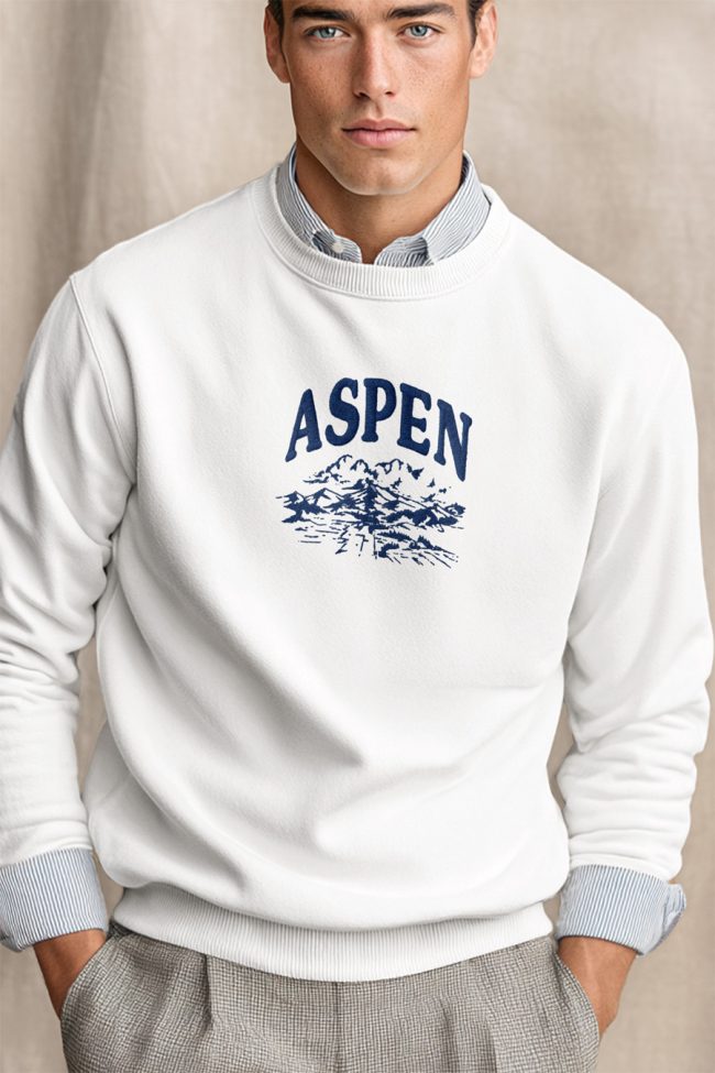 Aspen, Φούτερ σε Λευκό Χρώμα