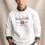 Vintage Vibes Royal Club, Φούτερ σε Λευκό Χρώμα
