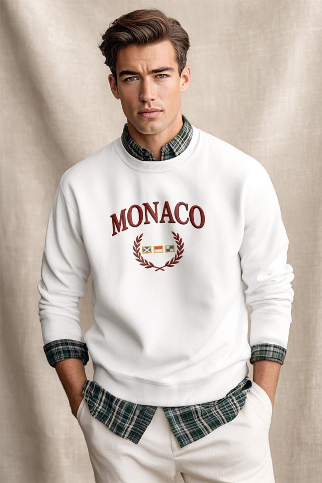 Monaco Royal, Φούτερ σε Λευκό Χρώμα