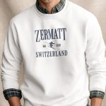 Zermatt Switzerland, Φούτερ σε Λευκό Χρώμα