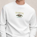 Yellowstone Park, Φούτερ σε Λευκό Χρώμα