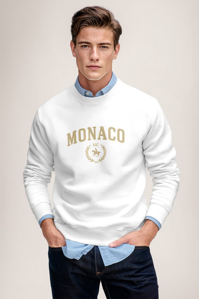 Monaco Equestrian, Φούτερ σε Λευκό Χρώμα
