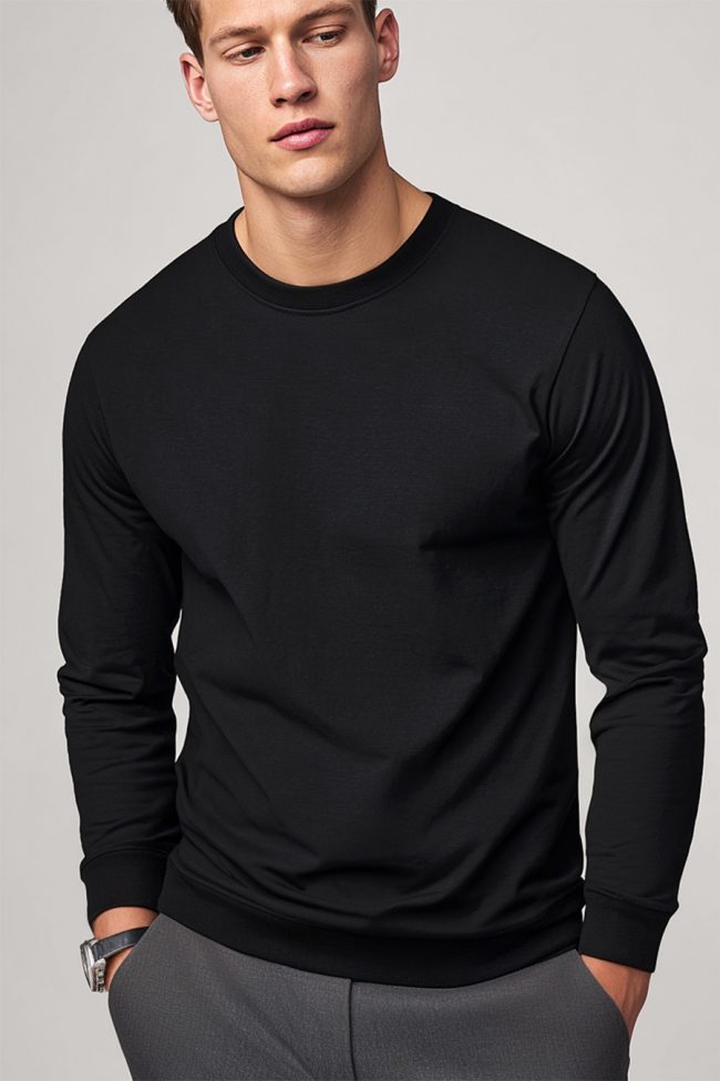 Essential Sweatshirt, Φούτερ σε Μαύρο Χρώμα