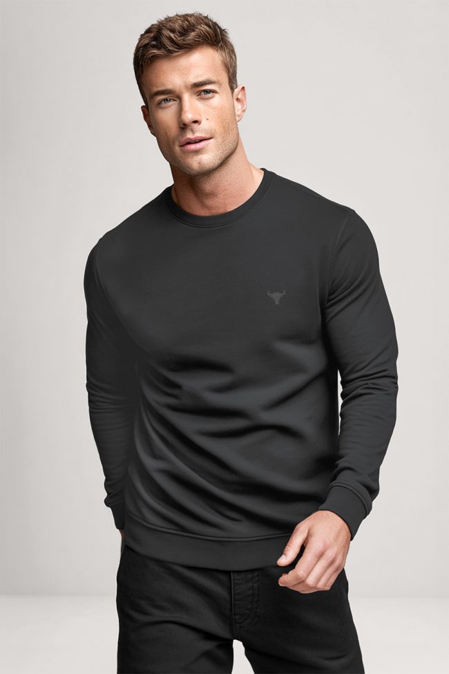 Bull Noir, Φούτερ σε Iron Grey Χρώμα
