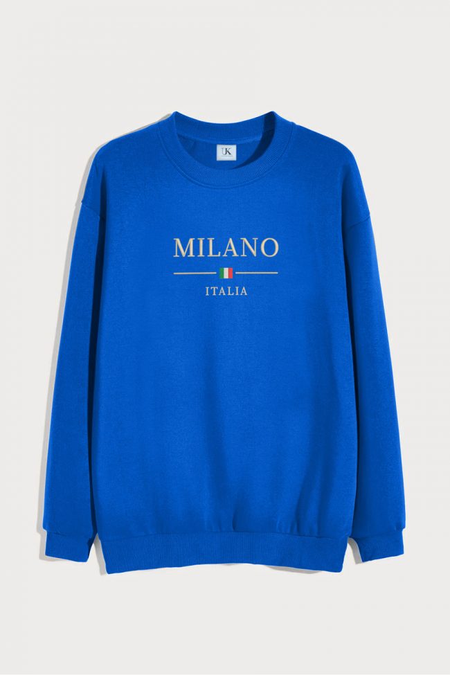 Milano Italia Flag, Φούτερ σε Royal Blue Χρώμα