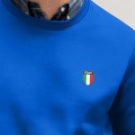 Italy Crest, Φούτερ σε Royal Blue Χρώμα