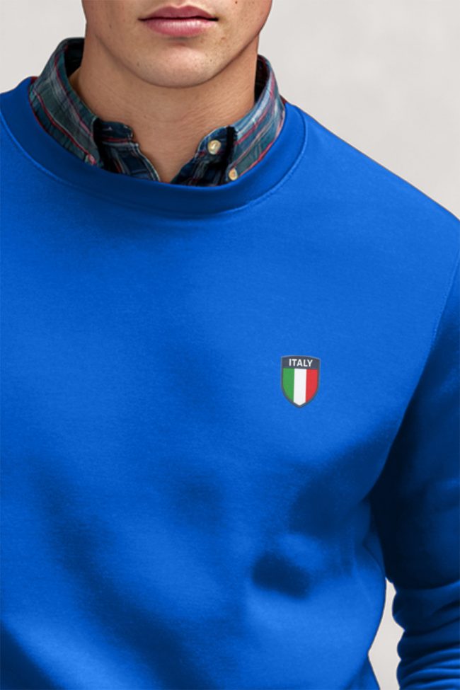 Italy Crest, Φούτερ σε Royal Blue Χρώμα
