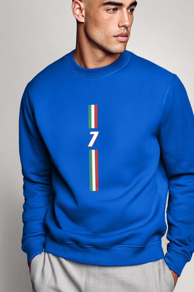 Italia Seven Stripes, Φούτερ σε Royal Blue Χρώμα