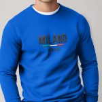 Milano Stripe Bold, Φούτερ σε Royal Blue Χρώμα