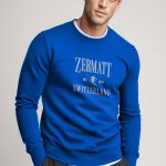 Zermatt Switzerland, Φούτερ σε Royal Blue Χρώμα