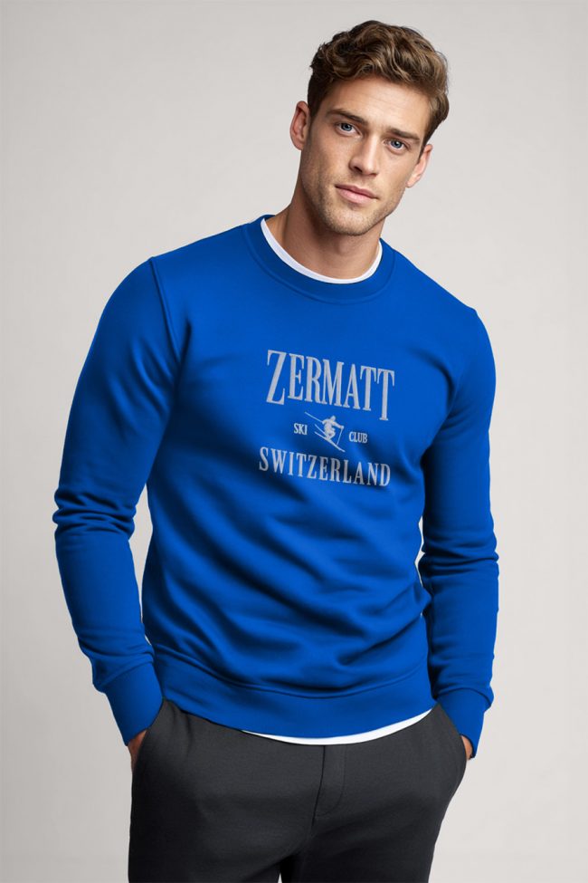 Zermatt Switzerland, Φούτερ σε Royal Blue Χρώμα