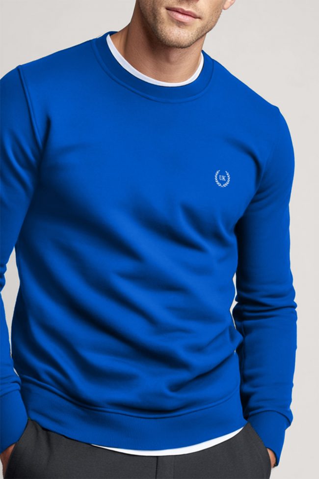 Uk Royal White, Φούτερ σε Royal Blue Χρώμα