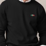 Italy Minimal, Φούτερ σε Μαύρο Χρώμα