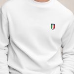 Italy Crest, Φούτερ σε Λευκό Χρώμα