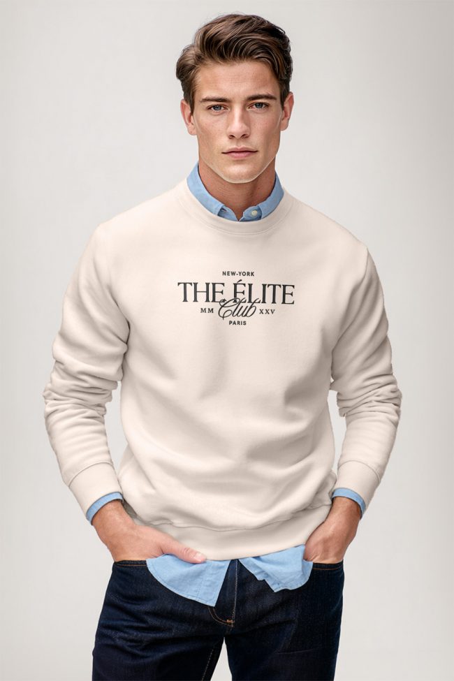 Elite Club, Φούτερ σε Εκρού Χρώμα