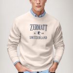 Zermatt Switzerland, Φούτερ σε Εκρού Χρώμα
