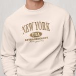 New York Extraordinary, Φούτερ σε Εκρού Χρώμα