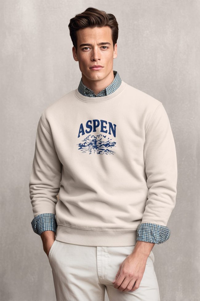 Aspen, Φούτερ σε Εκρού Χρώμα