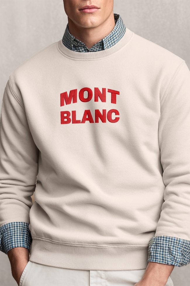 Mont Blanc Red, Φούτερ σε Εκρού Χρώμα